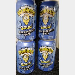 WARHEADS Blue RaspberrySour Soda 355ml (x4) - 51221/980