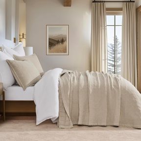 EVERGRACEHOME STONEWASHED COTTON QUILT SET KING SIZE, ULTRA SOFT OVERSIZED BEDSPREAD COVERLET SET, LIGHTWEIGHT CRINKLE BOX STITCH