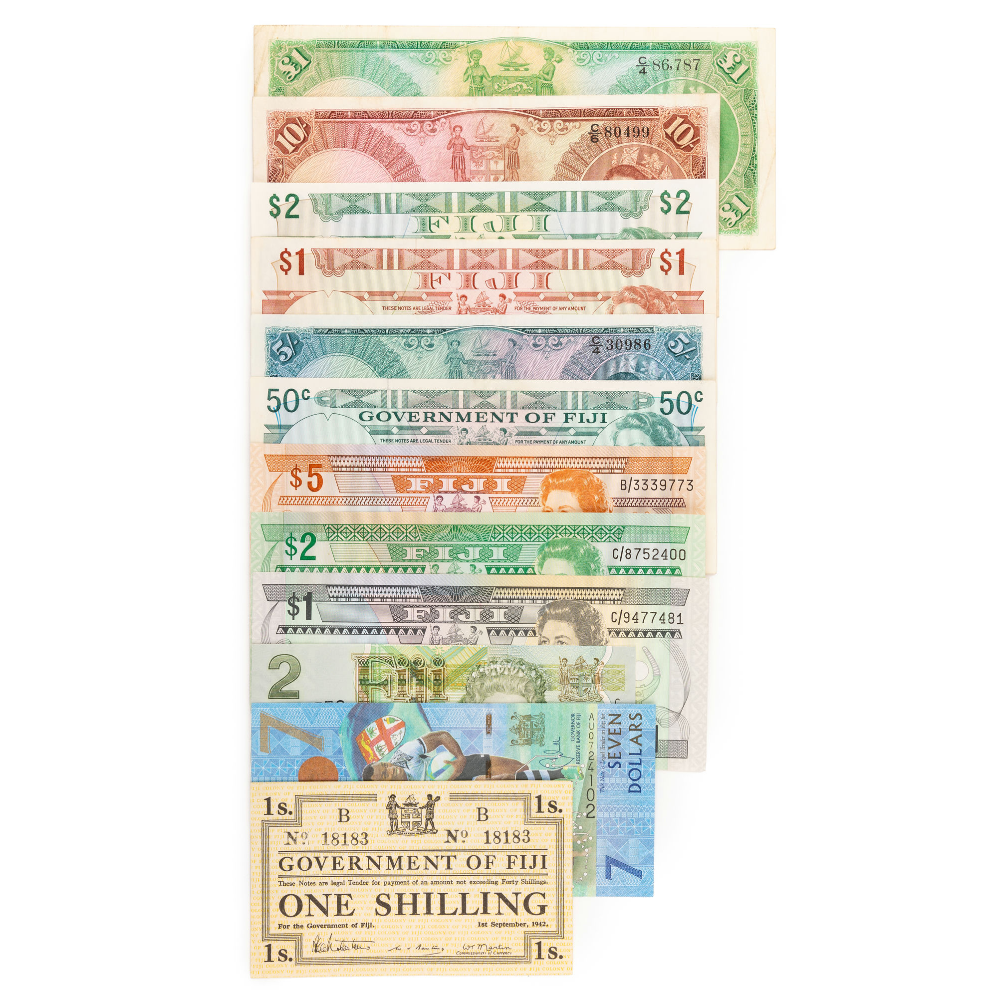 Fiji, Accumulation, 1942 - 2016, VF - UNC