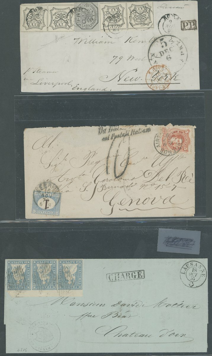 Collections and Ranges Postal history group (4), comprising 1853 (9 Nov ...