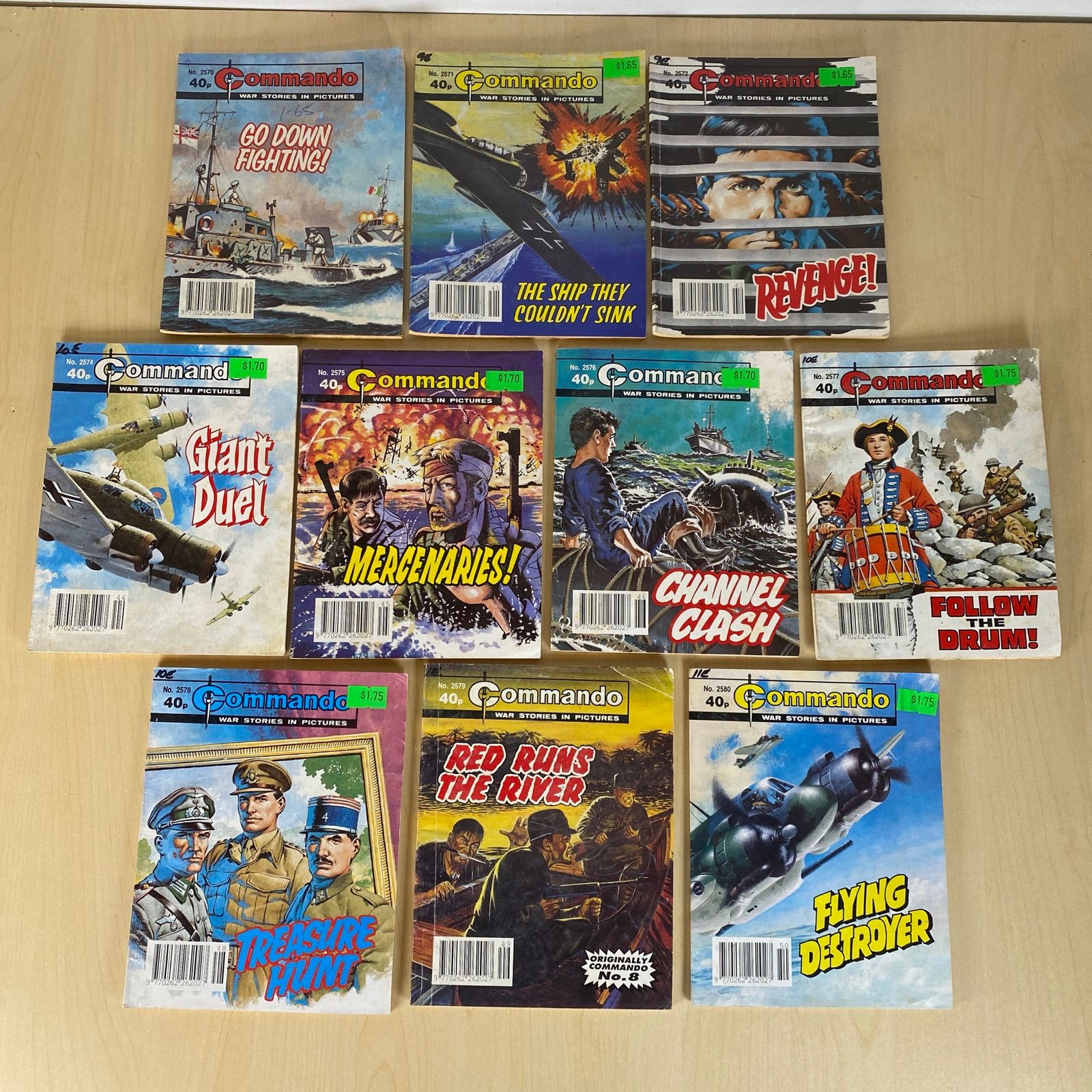 Commando War Comics Issues - 2570, 2571, 2572, 2574, 2575, 2576, 2577, 2578