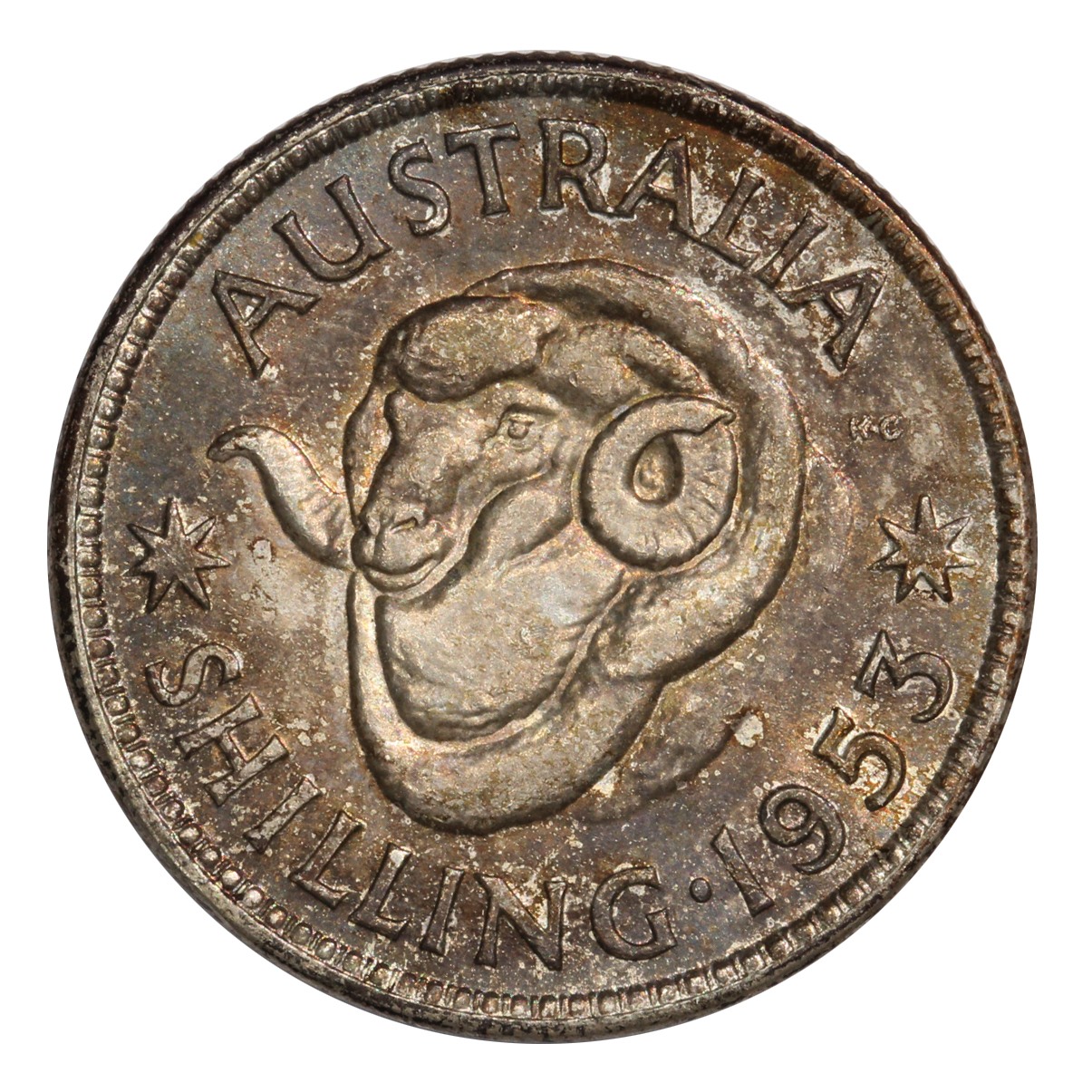 1019. · George VI, Shilling, 1953, Uncirculated