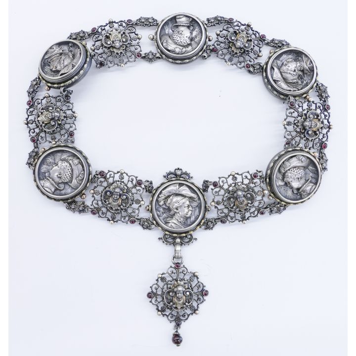 Georg Adam Scheid Renaissance Revival Silver Necklace
