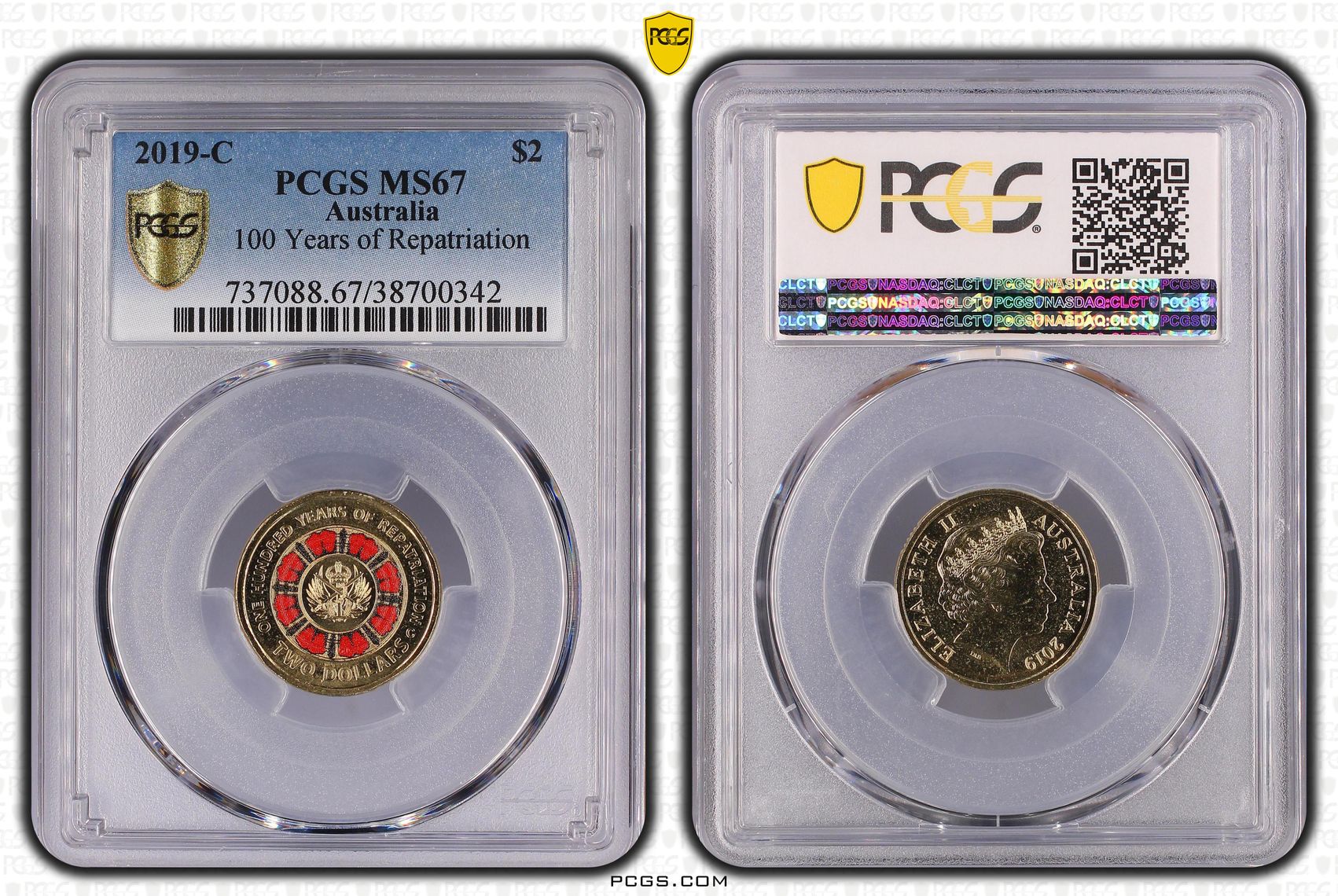 100 Years of Repatriation, Two Dollar, 2019-C, PCGS MS67