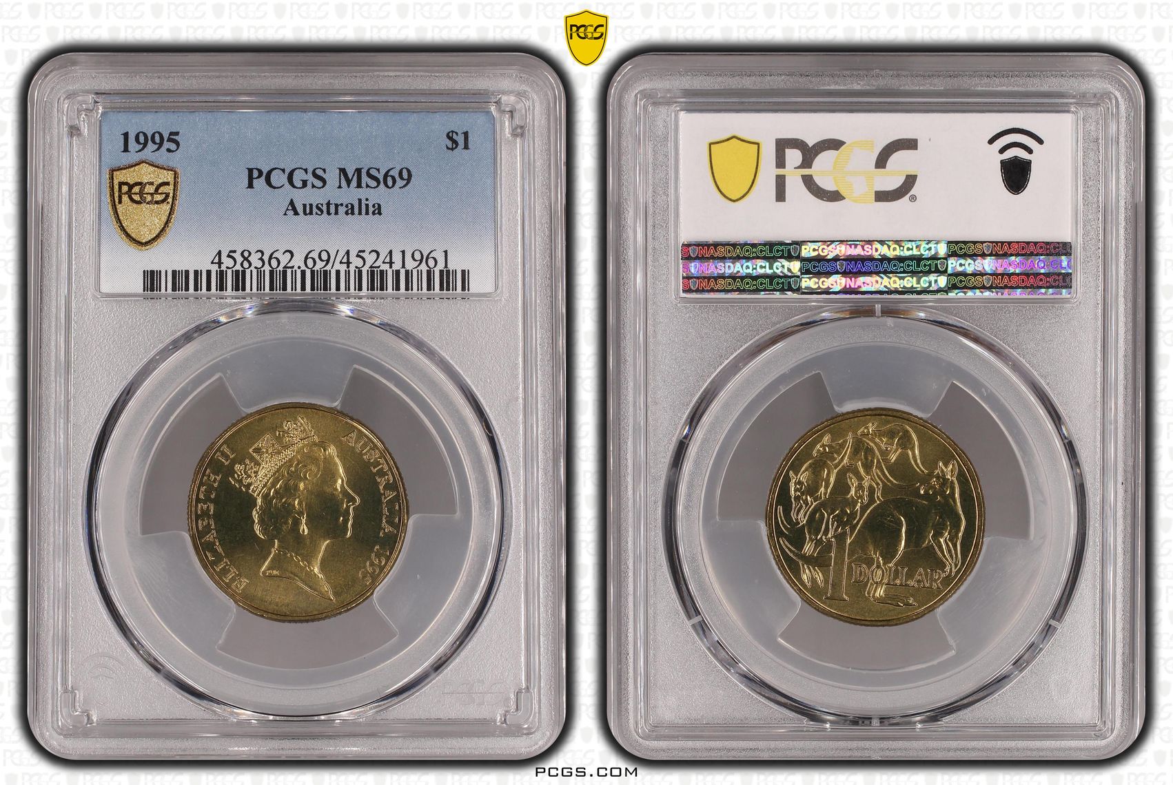 1995 Australia One Dollar, $1 PCGS - MS69 POP 5/0 -961