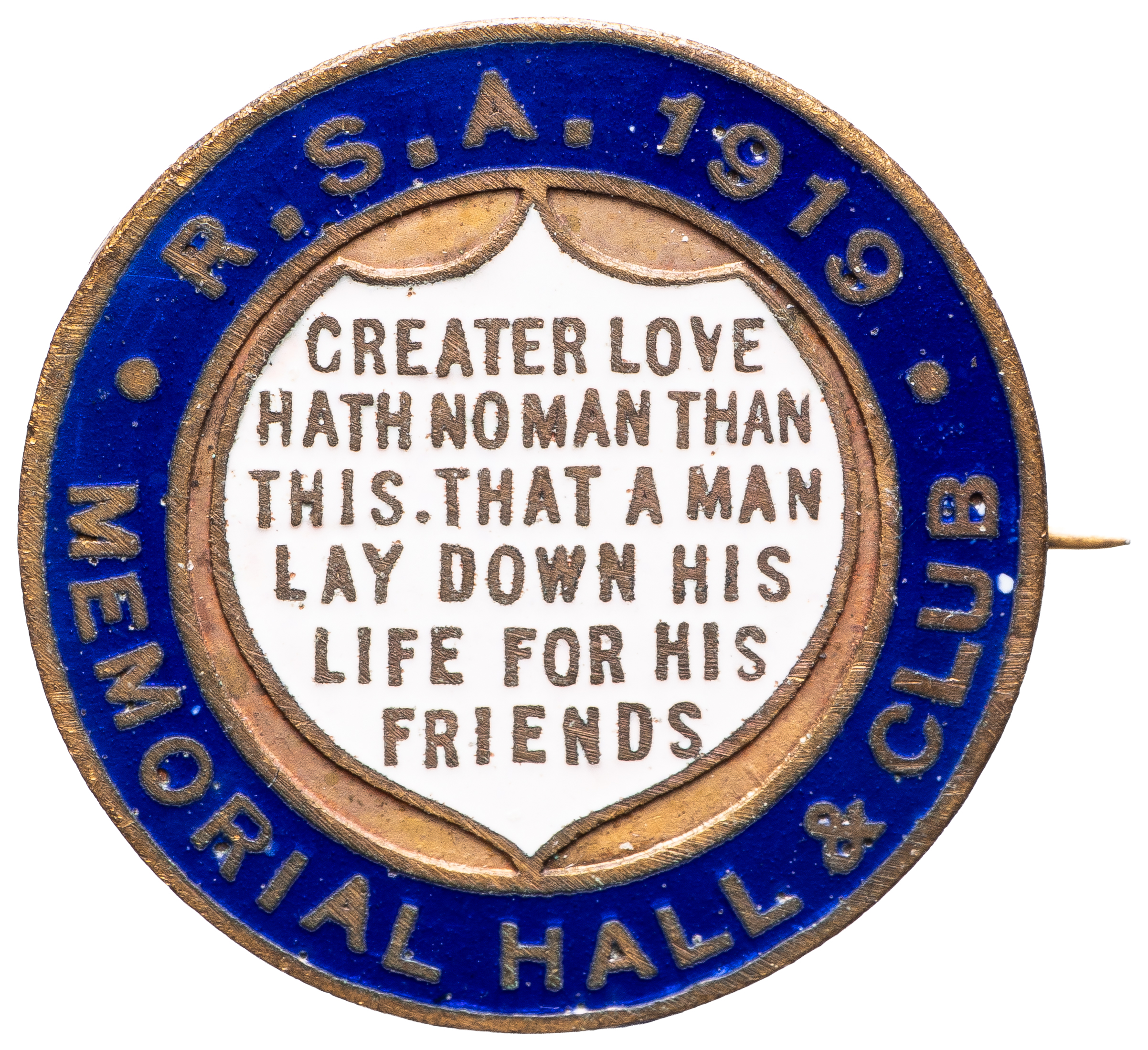 RSA (Returned Soldiers Association) Memorial Hall & Club, 1919, gVF