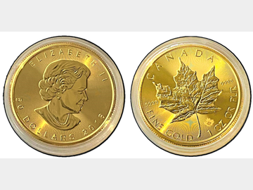 2018 CANADIAN 1oz GOLD $50 MAPLE LEAF COIN