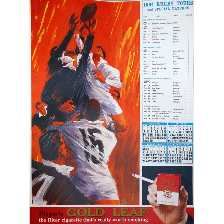 ADVERTISING POSTER  -  RUGBY TOURS and SPECIAL MATCHES.