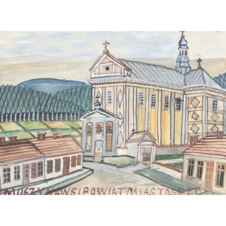 Nikifor Krynicki | Kościół Św. Józefa Oblubieńca w Muszynie, ok. 1960