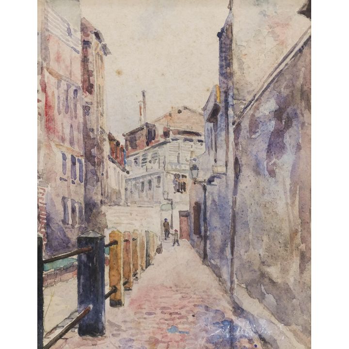 Maurice Utrillo Untitled Street Scene Watercolor
