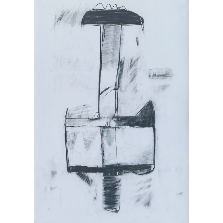 Julia Fish ''#6 Jackhammer'' (Cross/Bar Series) 1978