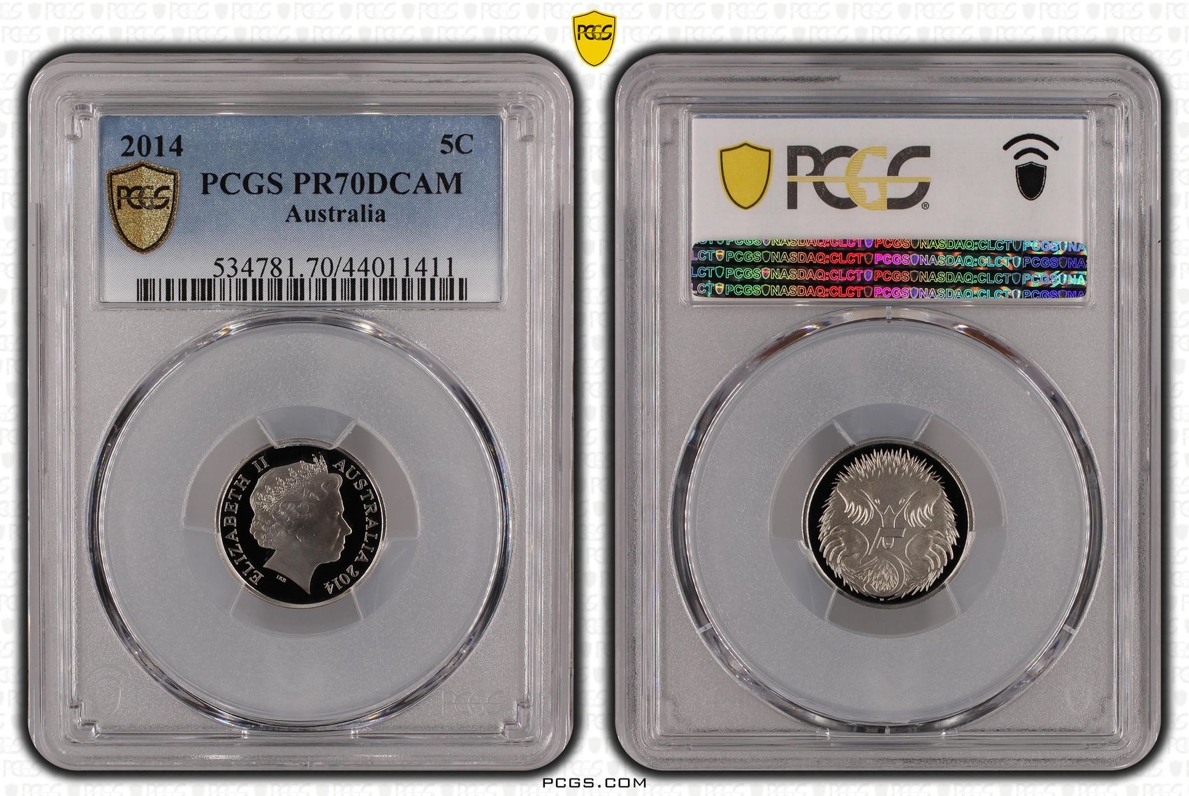 2014 Australia Five Cent, 5c PCGS - PR70DCAM POP 48/0 -411