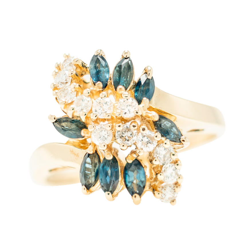 ANILLO DE CÓCTEL DE ZAFIROS