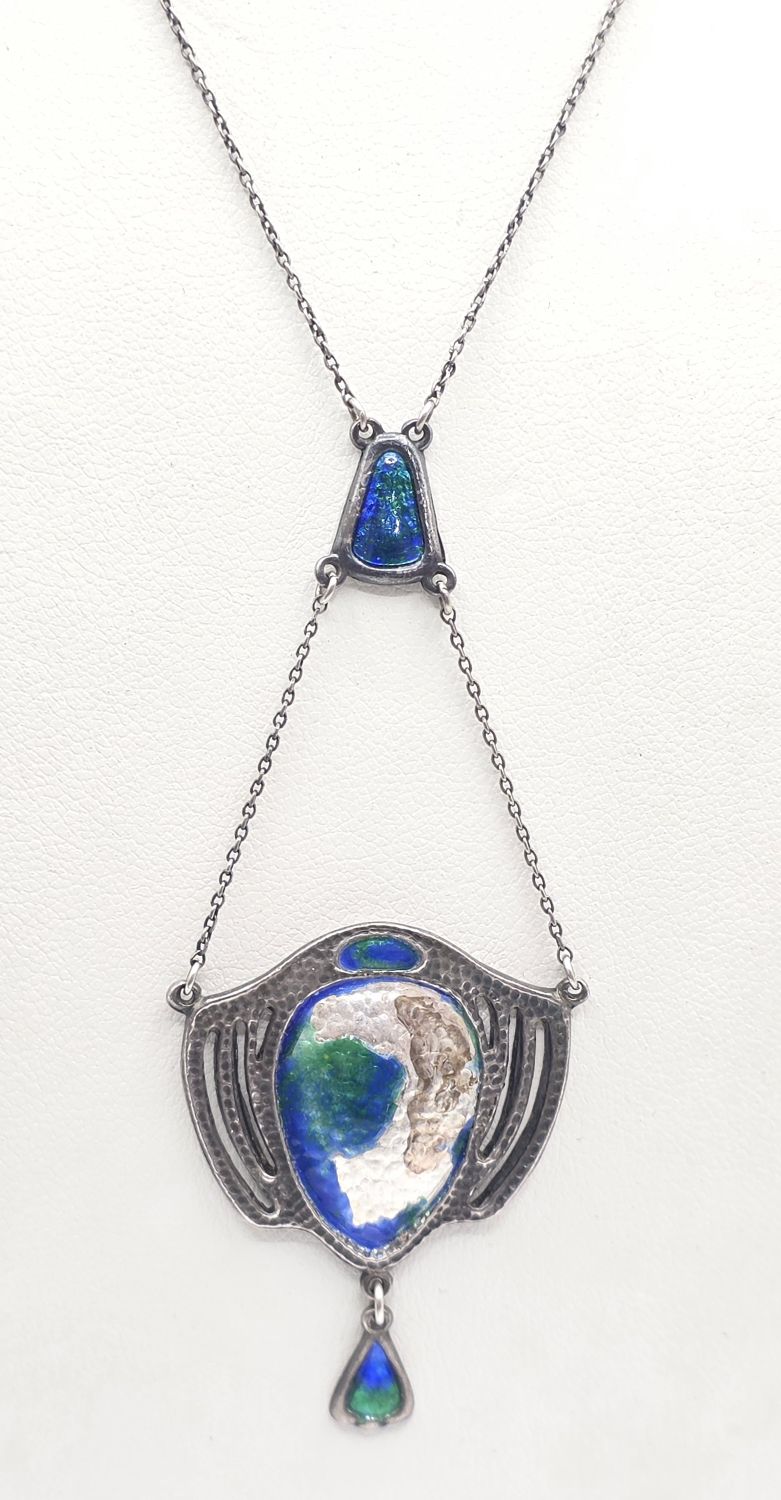 77 · CHARLES HORNER SILVER AND ENAMEL NECKLACE