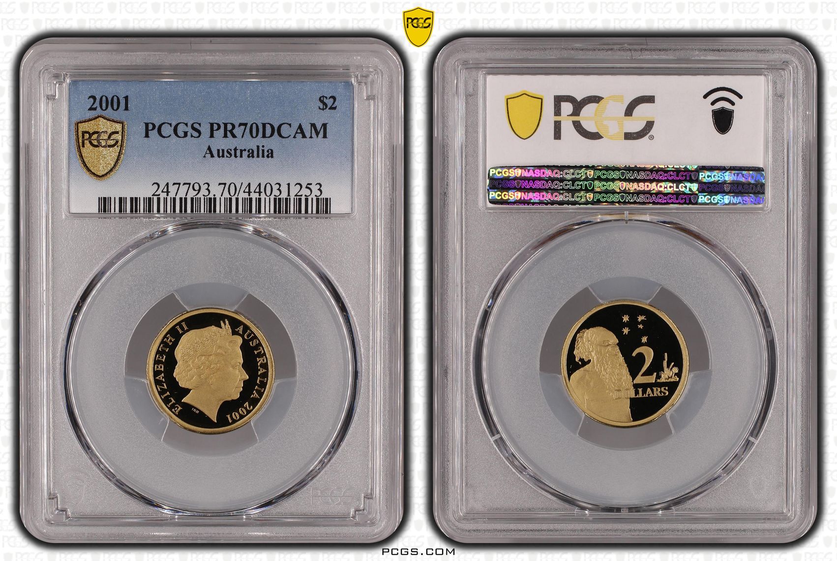 2001 Australia Two Dollar, $2 PCGS - PR70DCAM POP 15/0 -253