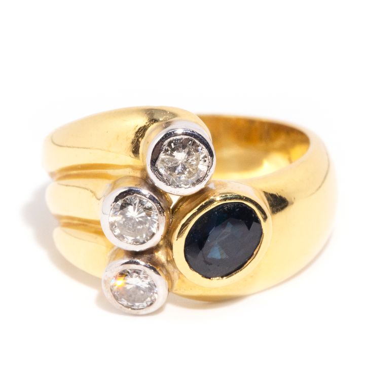 Sapphire & Diamond Ring 18ct,