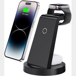 3 IN 1 IPHONE CHARGING STATION, WIRELESS CHARGER FOR IPHONE 14 13 12 11X PRO MAX AND APPLE WATCH - AIRPODS CHARGING DOCK