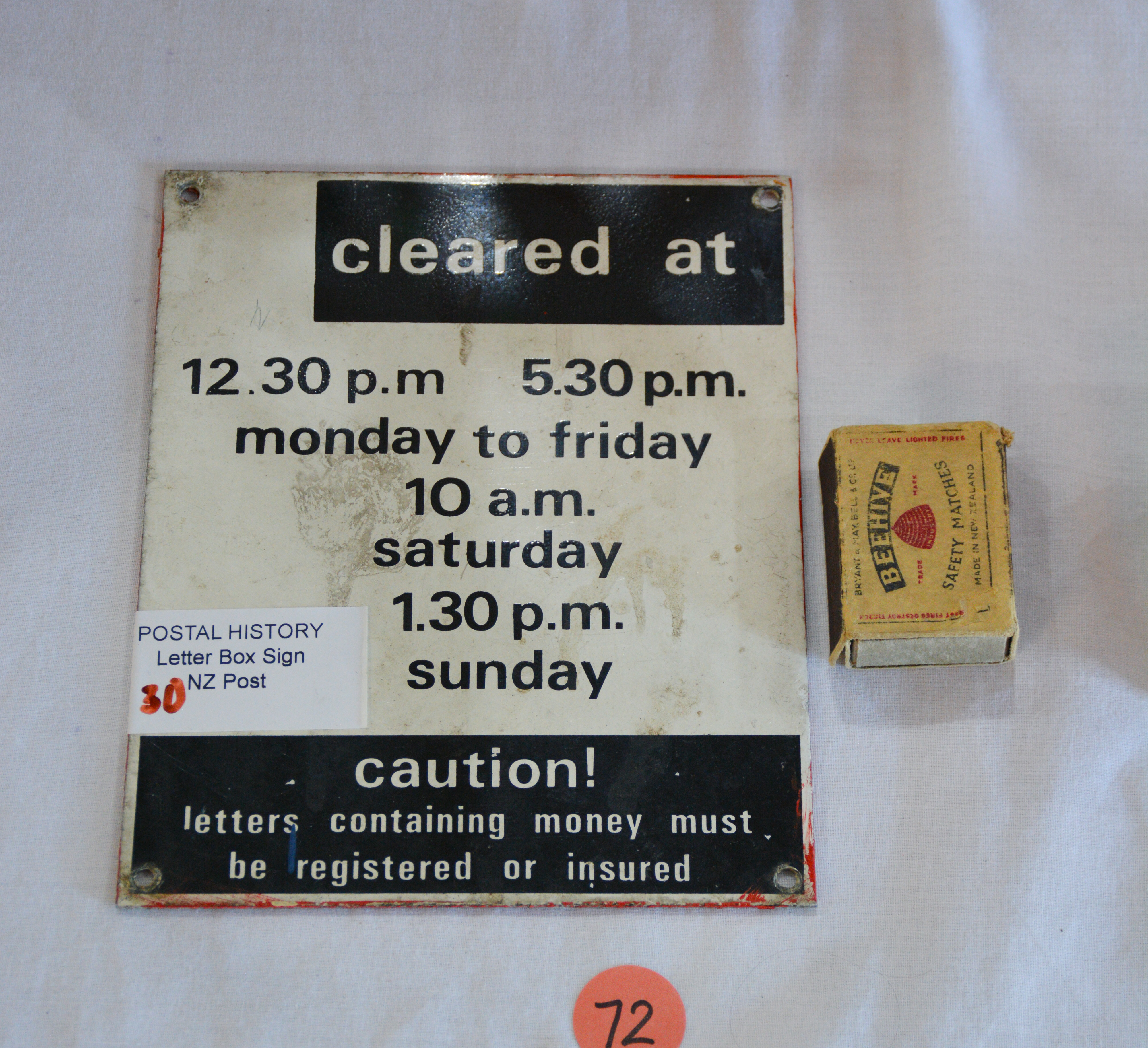 Letter Box Sign NZ Post — NZ auction result