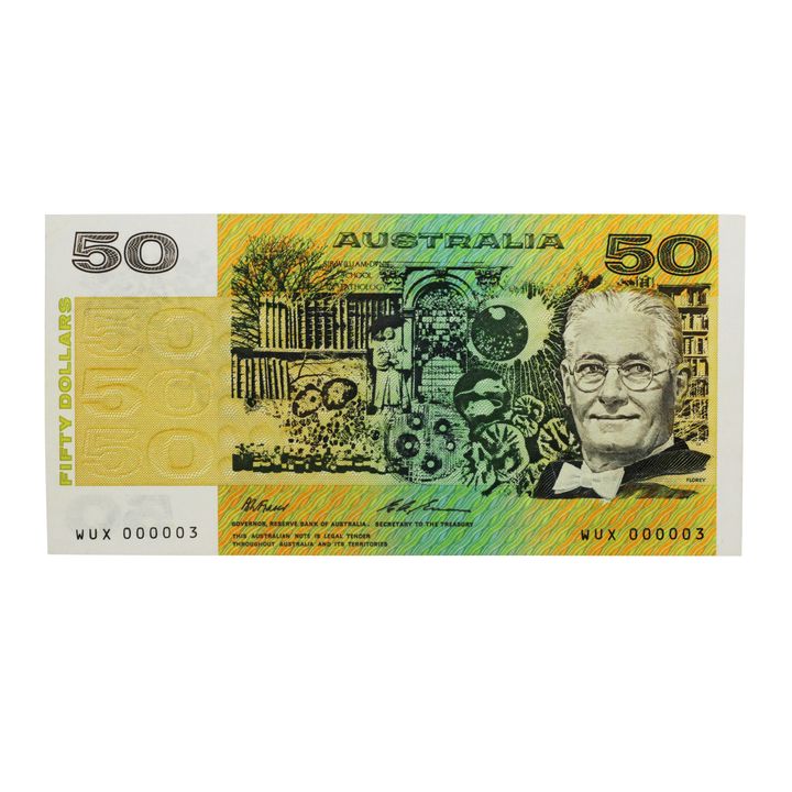 Fifty Dollars, 1993, aUNC