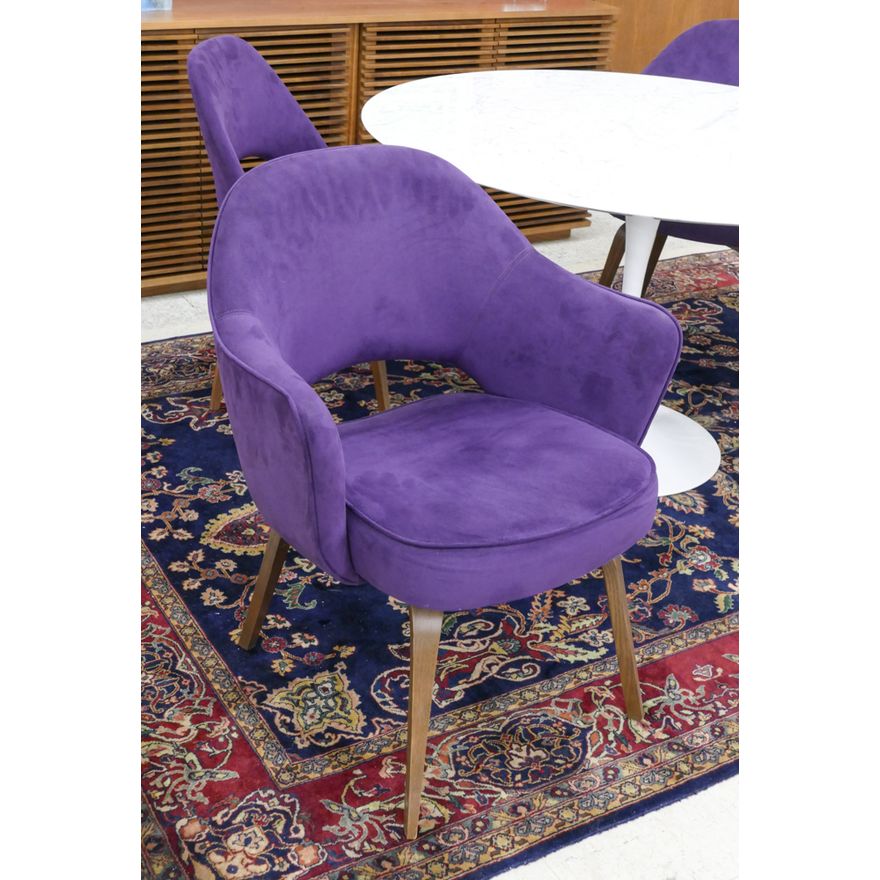 Set 4 Saarinen for Knoll Purple Dining Chairs