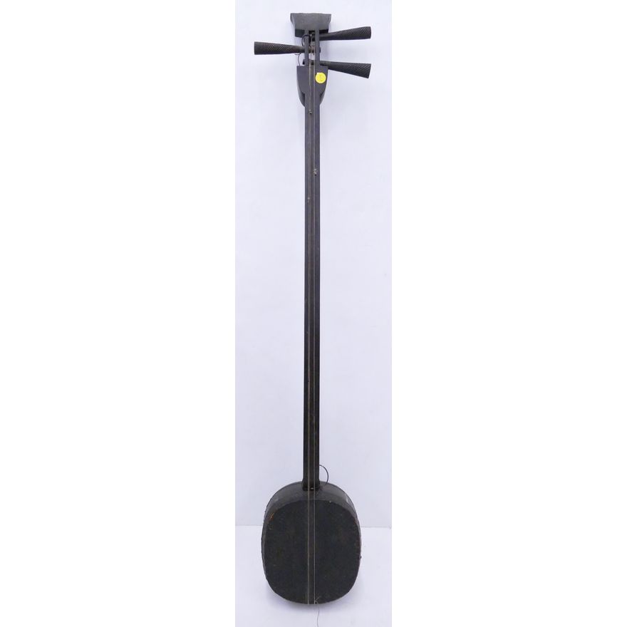 Old Chinese Dark Wood Snake Skin Sanxian Instrument- 47x9''