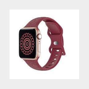 Silicone Hena Design Strap for Apple Watch 42 / 44 / 45 mm - Burgundy - Apple Watch 42 / 44 / 45 mm | PK 51679/10222 SB13.