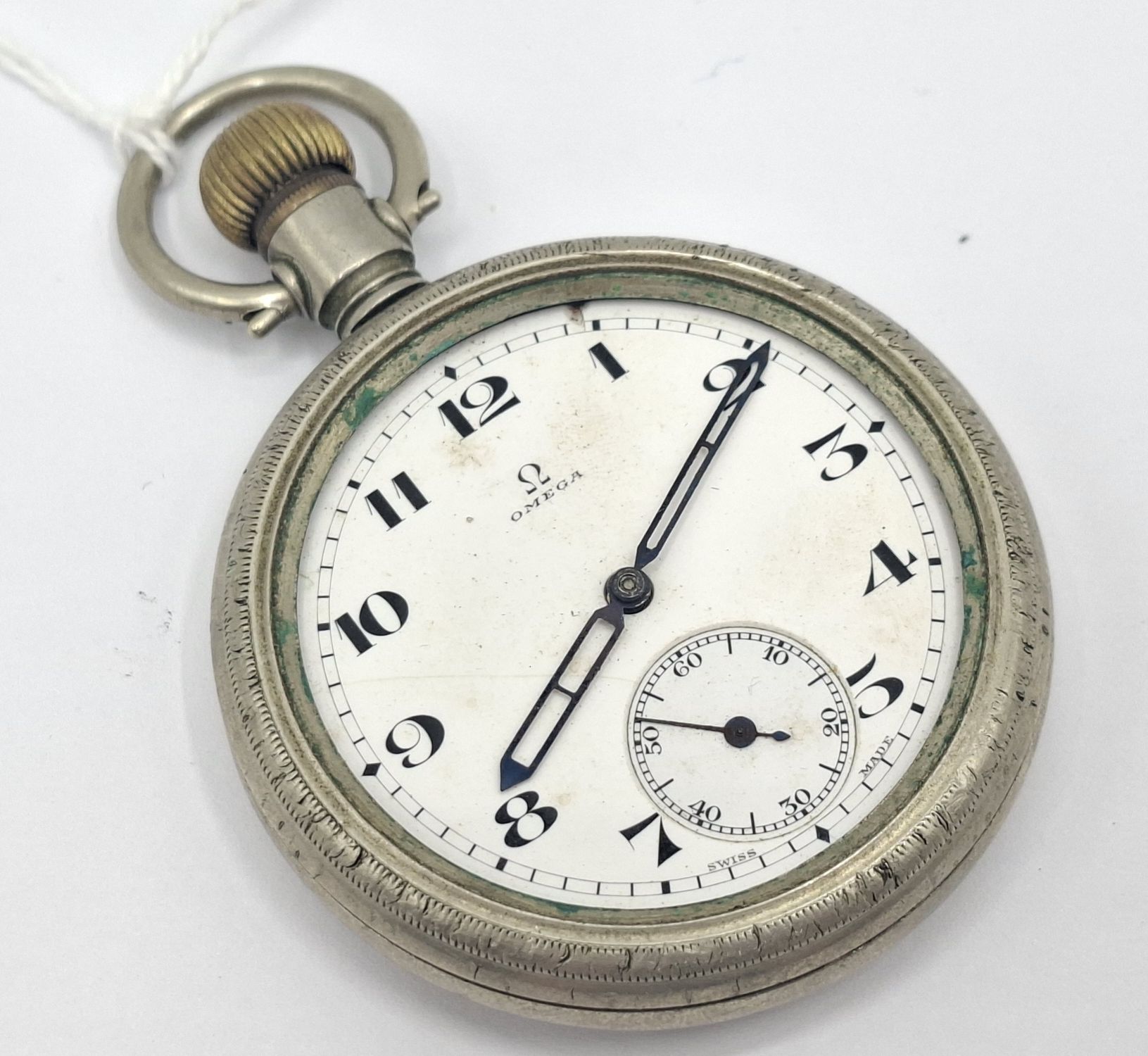 OMEGA GENTS OPEN FACED POCKET WATCH
