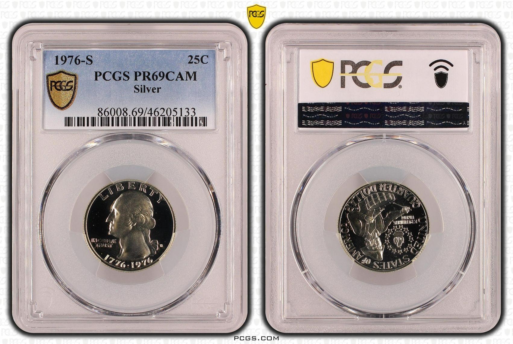 72 · The United States of America, 25c, 1976-S, Silver, PCGS - PR69DCAM