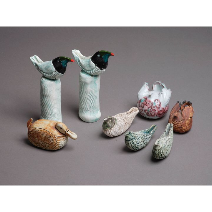 Rosemarie Brittain - Group of eight assorted ceramic birds