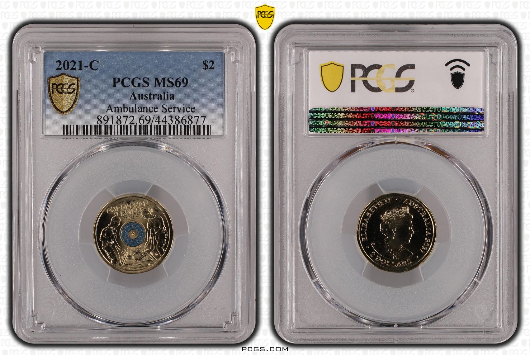 2021-C Australia Two Dollar, $2 Ambulance Service PCGS - MS69 -877
