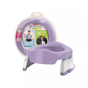 KALENCOM POTETTE PLUS 2-IN-1 TRAVEL POTTY & TRAINER SEAT, PORTABLE TODDLER POTTY, LOCK-IN LEGS, SPLASH GUARD - PLUM