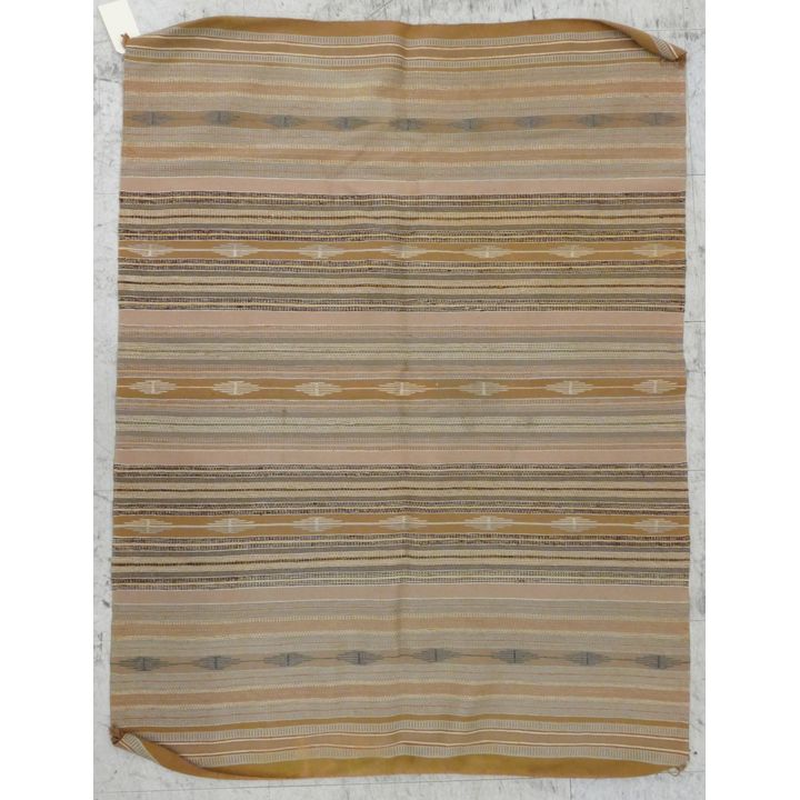 Vintage South American Wool Blanket Rug 5'x4'