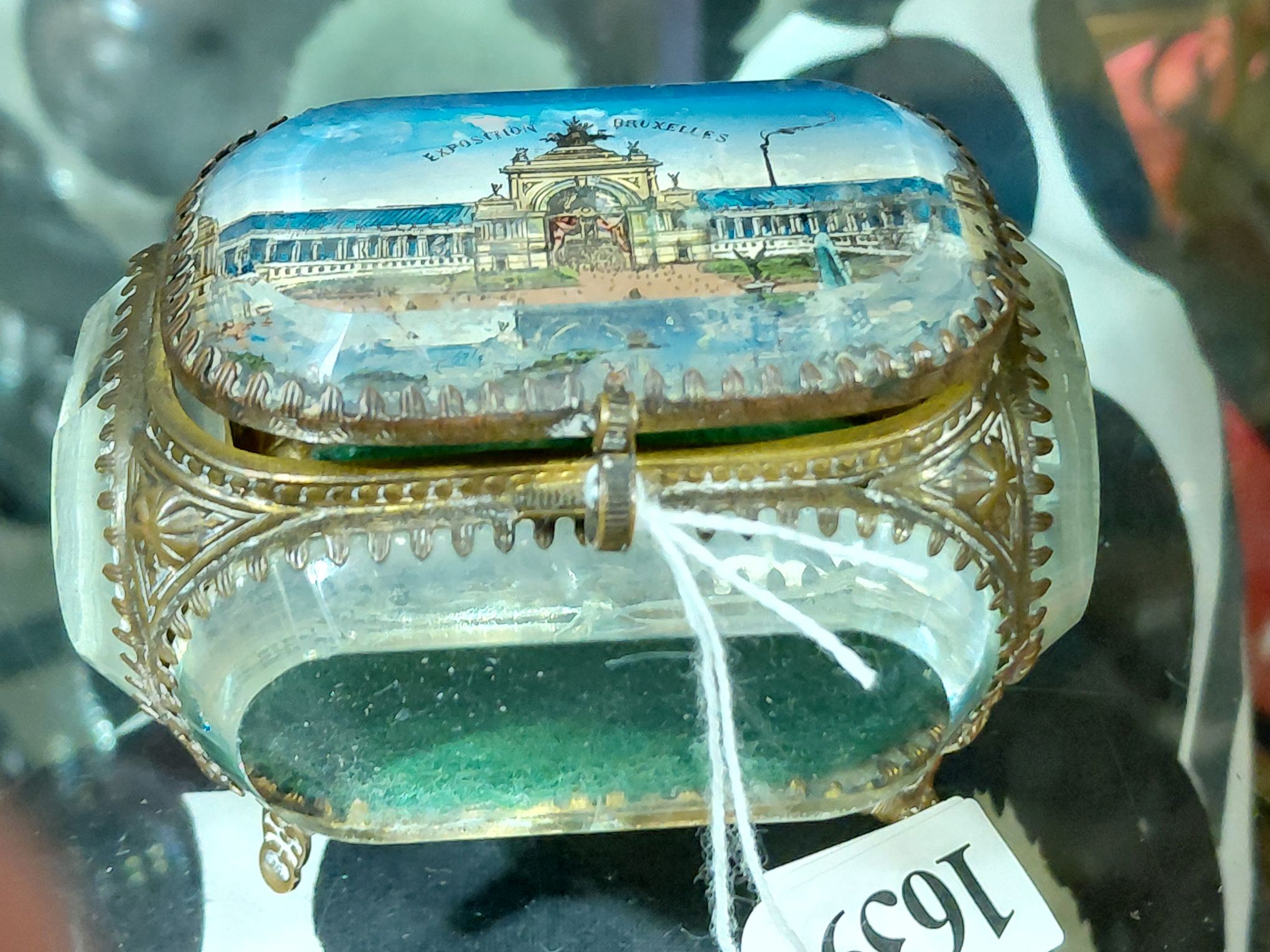 1897 Brussels Worlds Fair Souvenir Jewellery Box