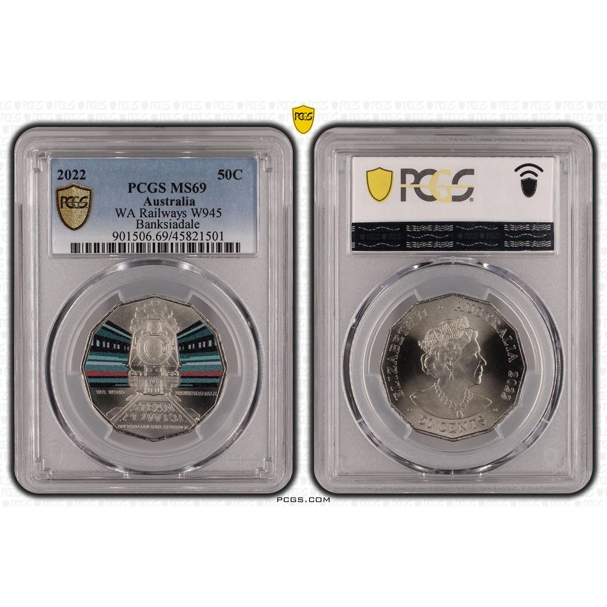 WA W945 Banksiadale, Fifty Cent, 2022, PCGS MS69