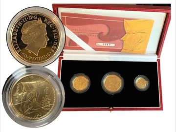 2003 ROYAL MINT 3-COIN PROOF BRITANNIA SET
