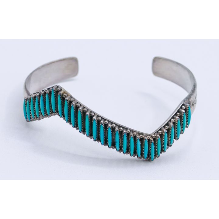 Hugh & Agnes Bowekaty Zuni Sterling Cuff Bracelet Fits 6'' - 25 Grams