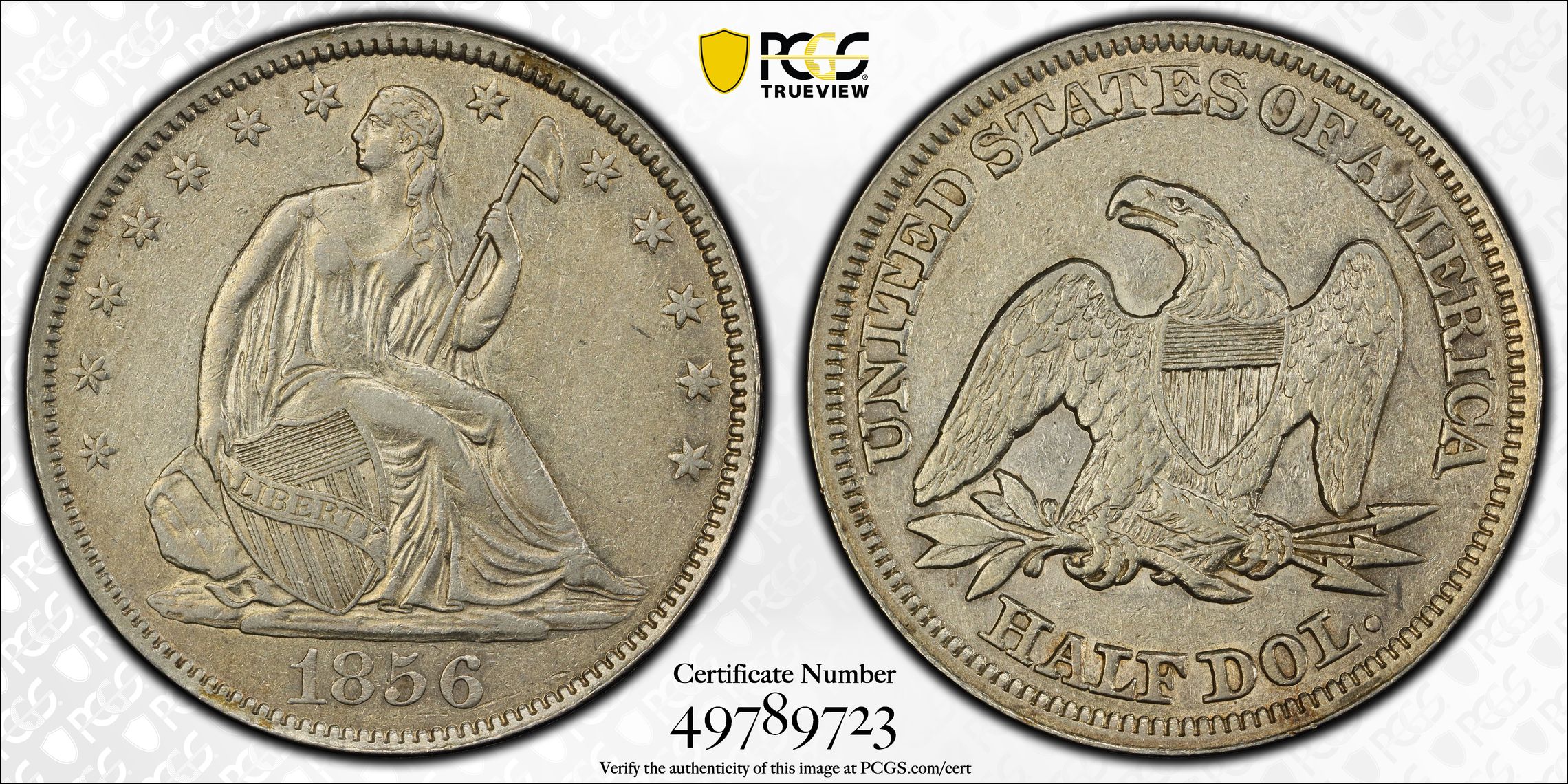 The United States of America, Fifty Cent, 1856, PCGS Genuine - XF Details (98 - Damage)