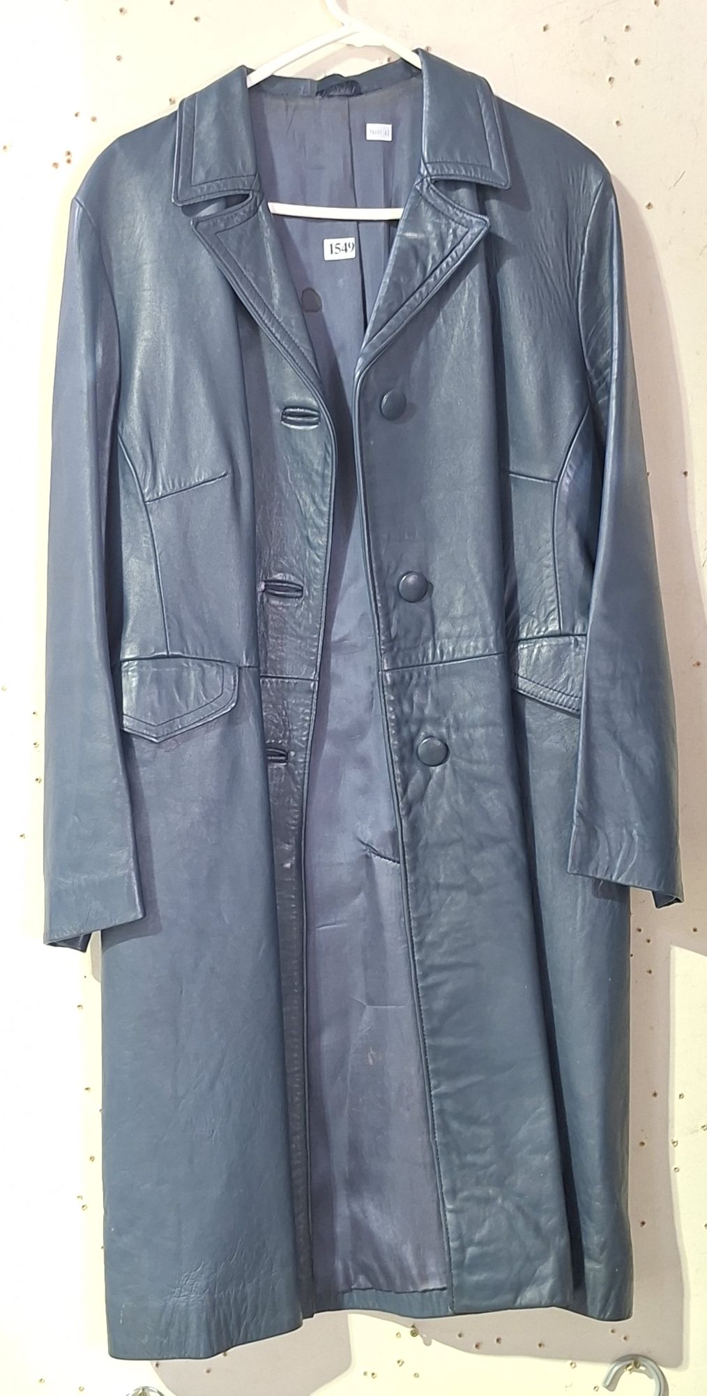 Blue Leather Coat