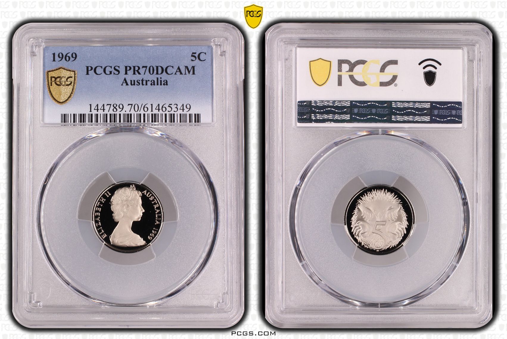 Pop 8/0, Five Cent, 1969, Pcgs Pr70dcam