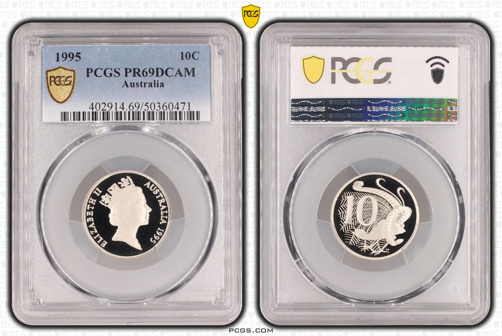 Ten Cent, 1995, Pcgs Pr69dcam