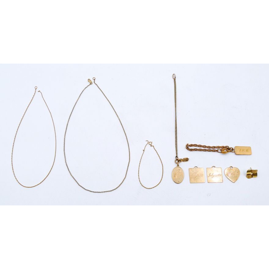 Box 14k Bracelets and Charms etc. - 29.1 Grams TW