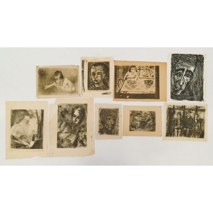 9pc Northwest WPA Era Lithographs 12''x15'' Largest