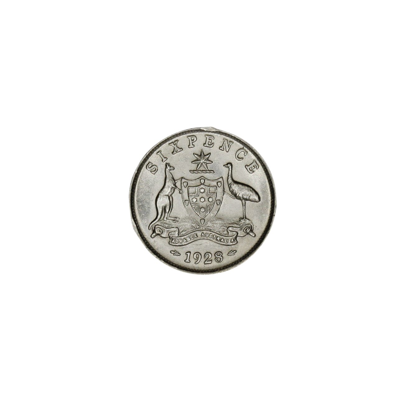985. · George V, Sixpence, 1928, UNC