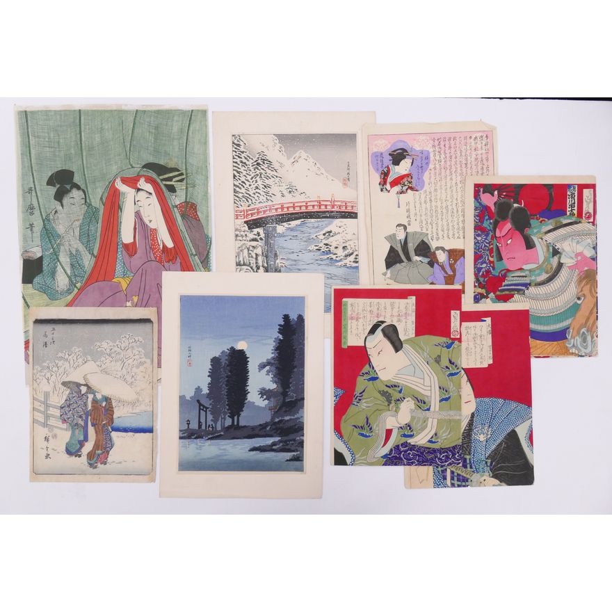 Box Old Japanese Woodblock Prints