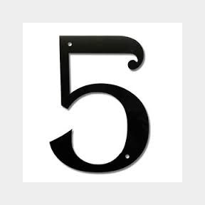 Tuscan Styled House Number - 5 - | 51744/986 Barcode 9900535339259