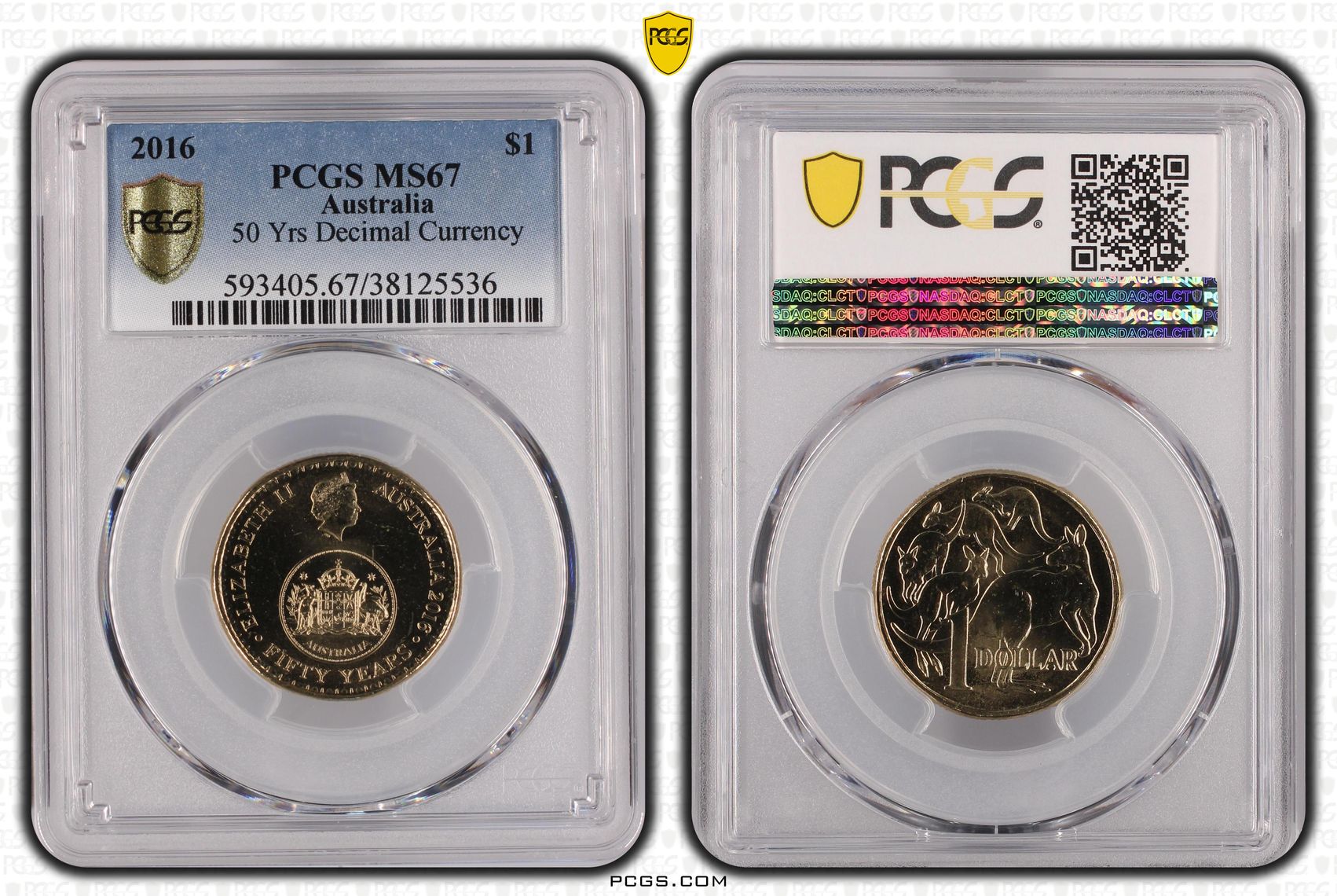 50 Yrs Decimal Currency, One Dollar, 2016, PCGS MS67