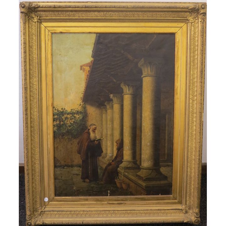 19TH CENTURY - OIL ON CANVAS - SIGNED WITH MONOGRAM