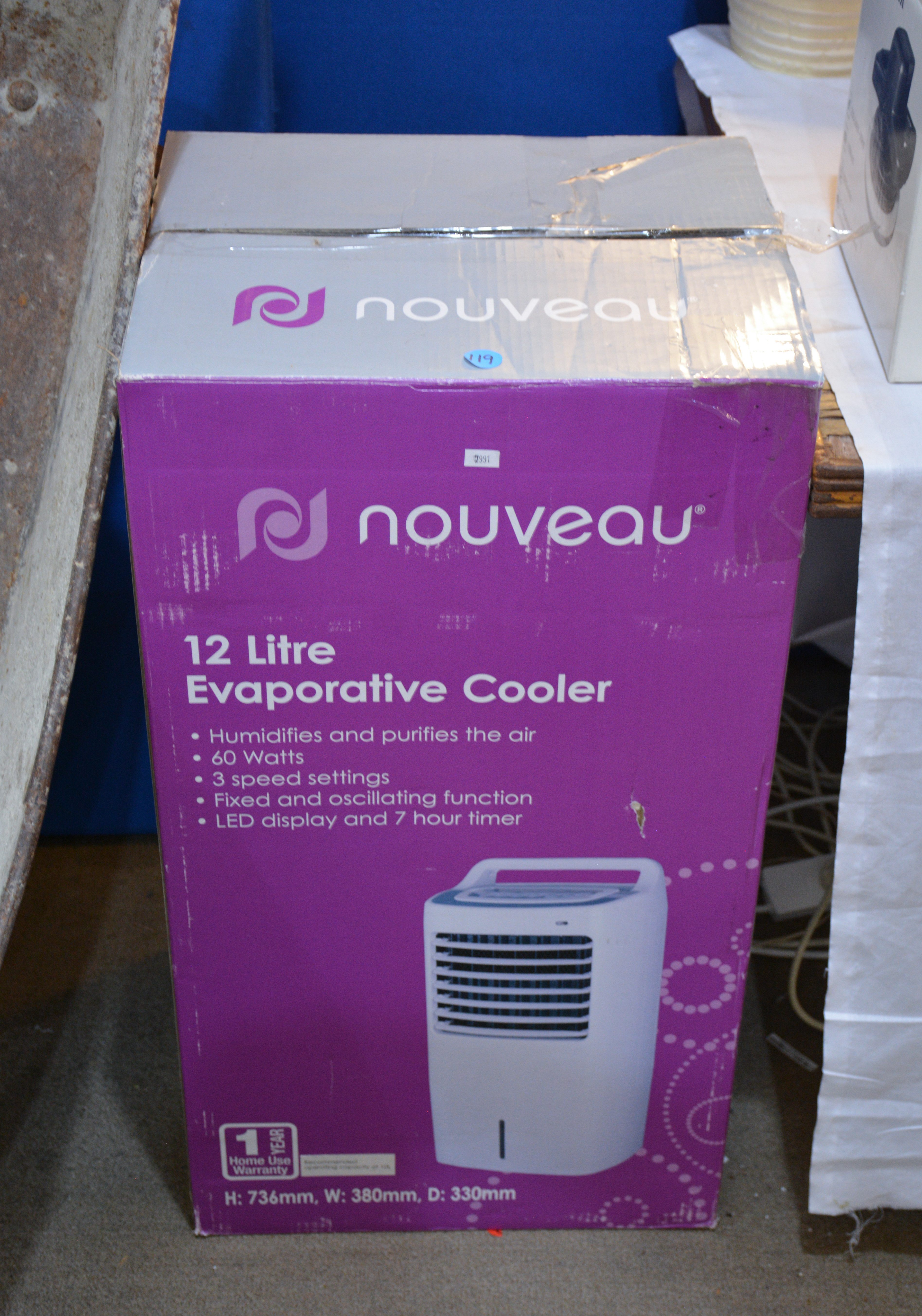 Nouveau 12L Evaporative Cooler — NZ auction result