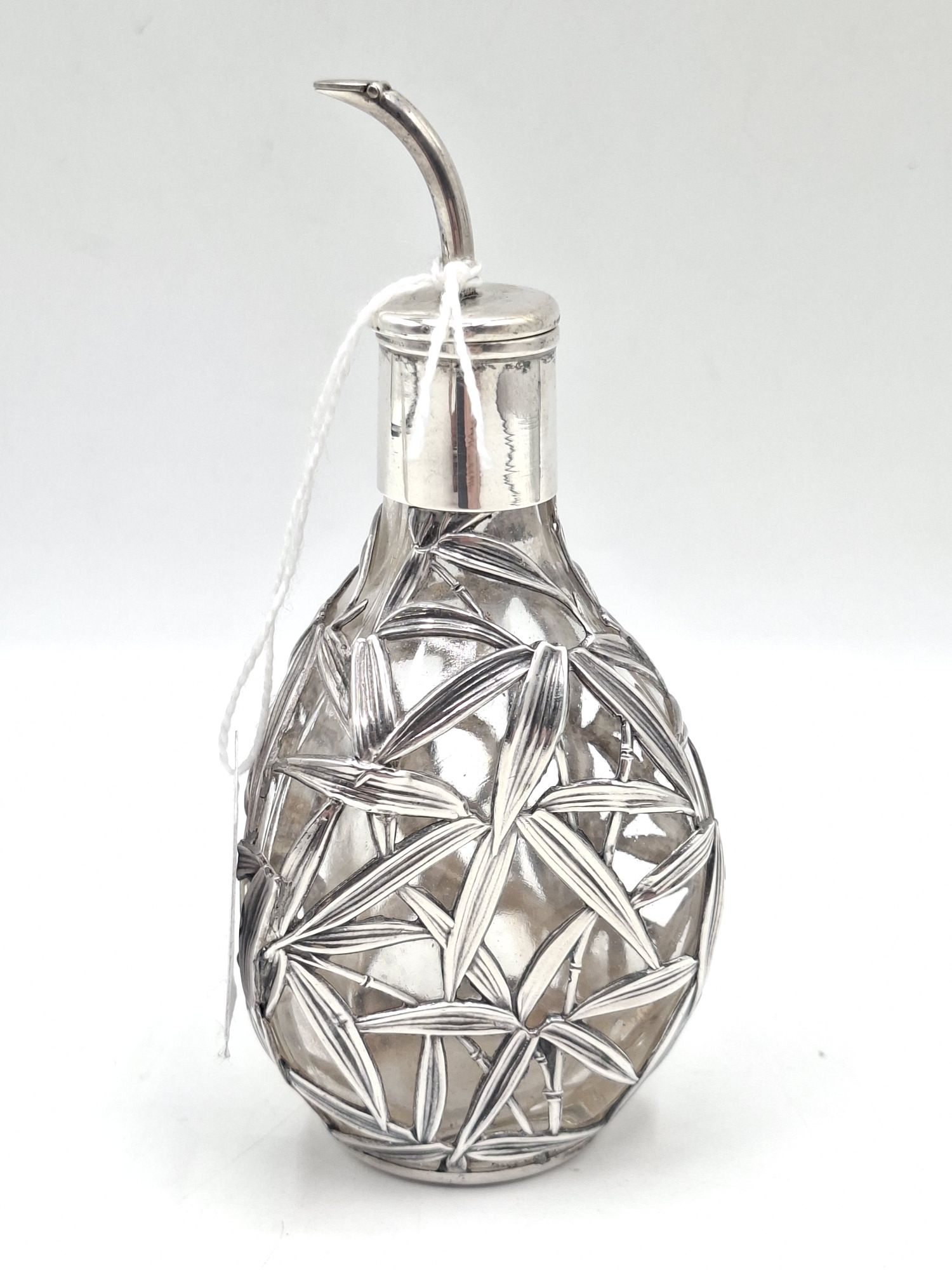 Miniature Silver Overlay Bottle