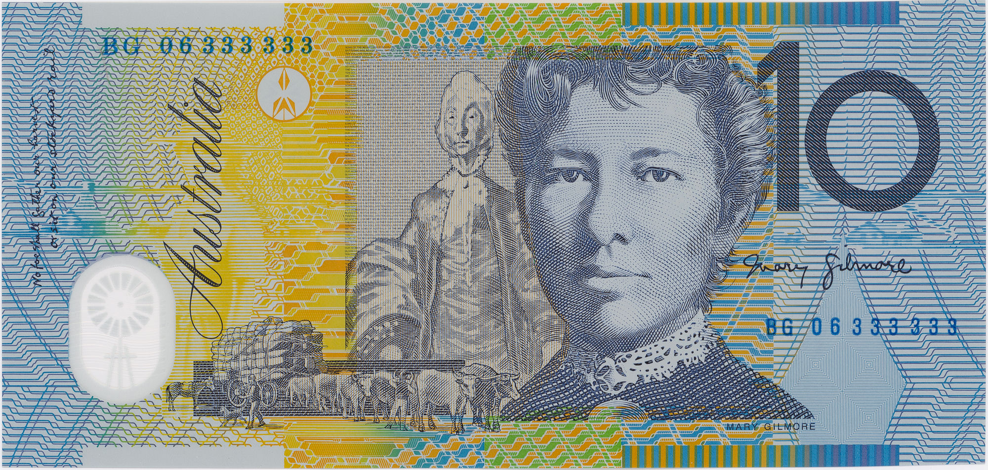 Macfarlane/Henry, Solid Serial, Ten Dollars, 2006, UNC
